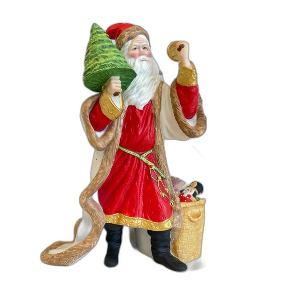 Vintage 1991 Lenox Porcelain International Santa Collection Kris Kringle EUC 9" - Picture 7 of 13